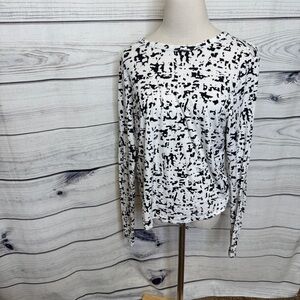 Abstract Black and White Women's Top
